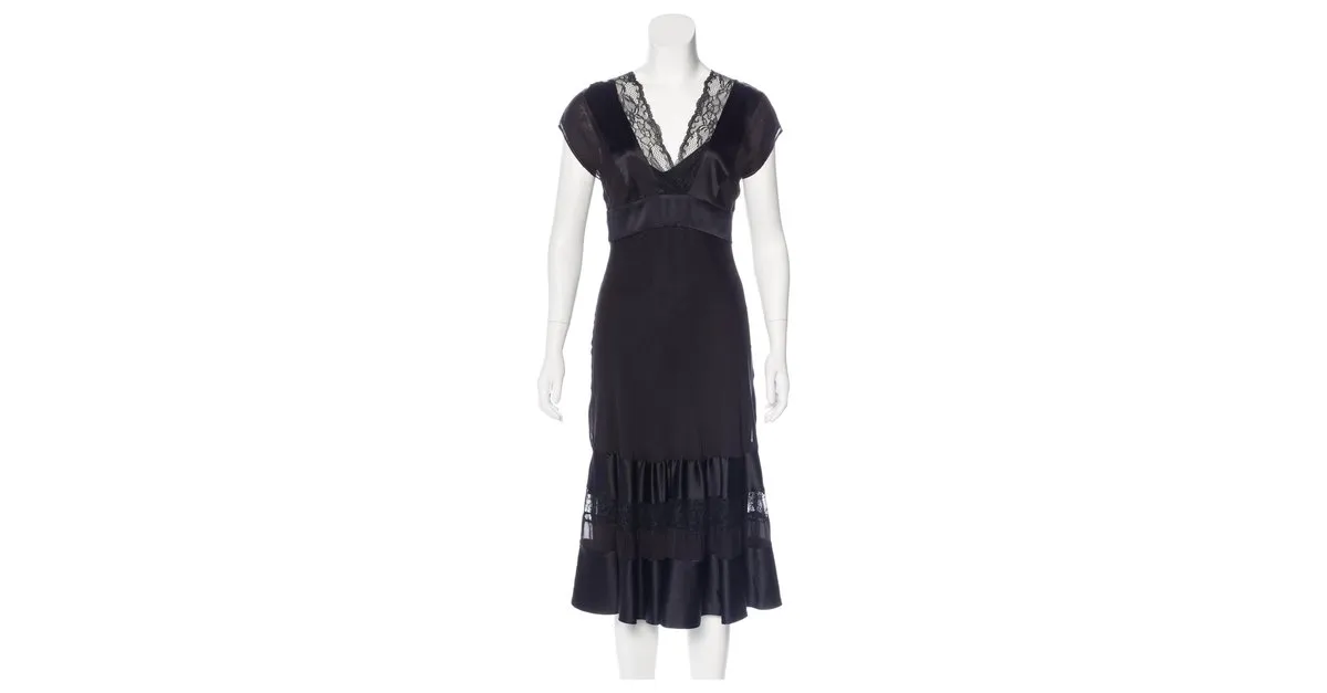 Diane Von Furstenberg Vestido Ulla DvF de seda Negro 