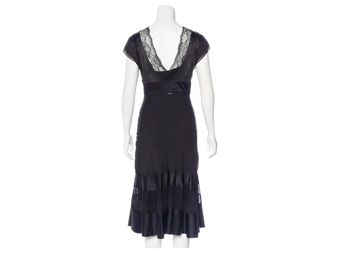 Diane Von Furstenberg Vestido Ulla DvF de seda Negro 