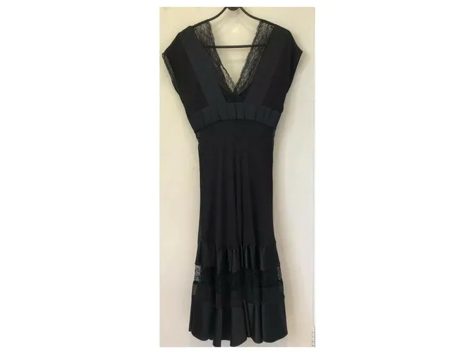 Diane Von Furstenberg Vestido Ulla DvF de seda Negro 