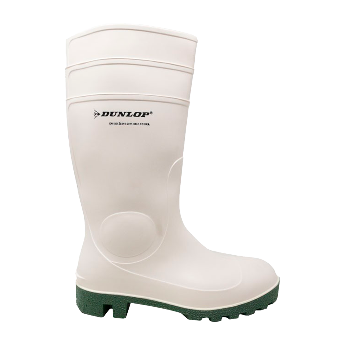 Dunlop pp-171bv-07 talla 40 par de botas de pvc con punta de acero blancas altas