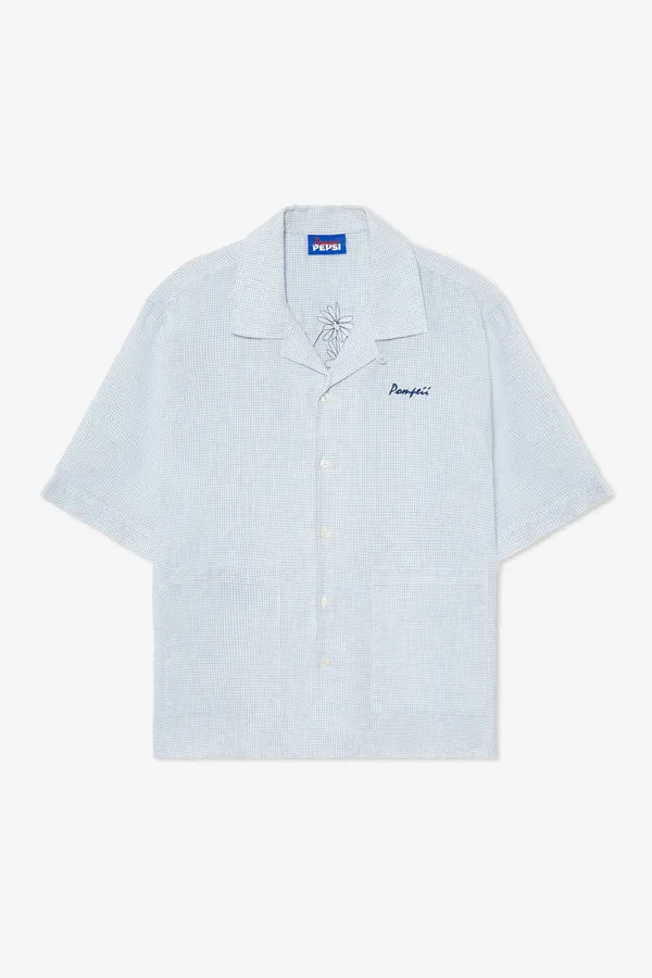 ESSENTIALS CHECKED BLUE SHIRT