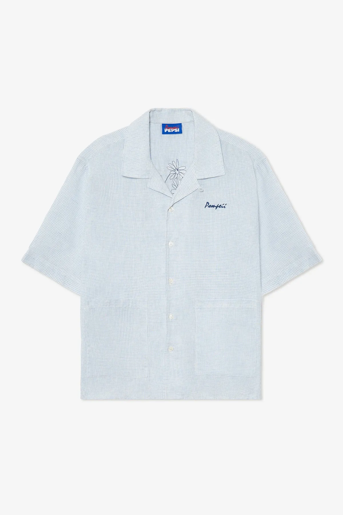 ESSENTIALS CHECKED BLUE SHIRT