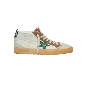 Golden Goose MID Star Nappa Upper Rubber Toe and Spur Vintage Laminated Star White/Cream/Green Men GMF00122.F003356.11229