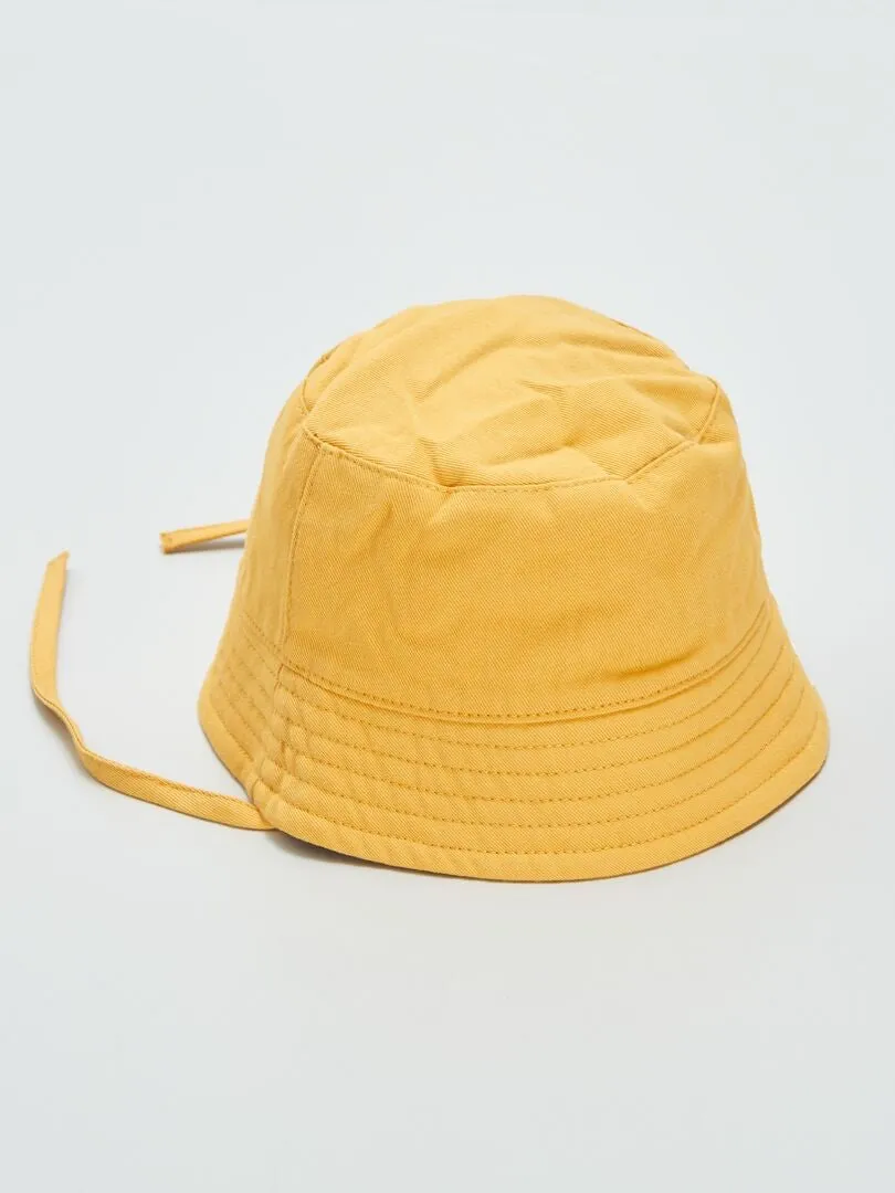 Gorro bucket de tela - AMARILLO