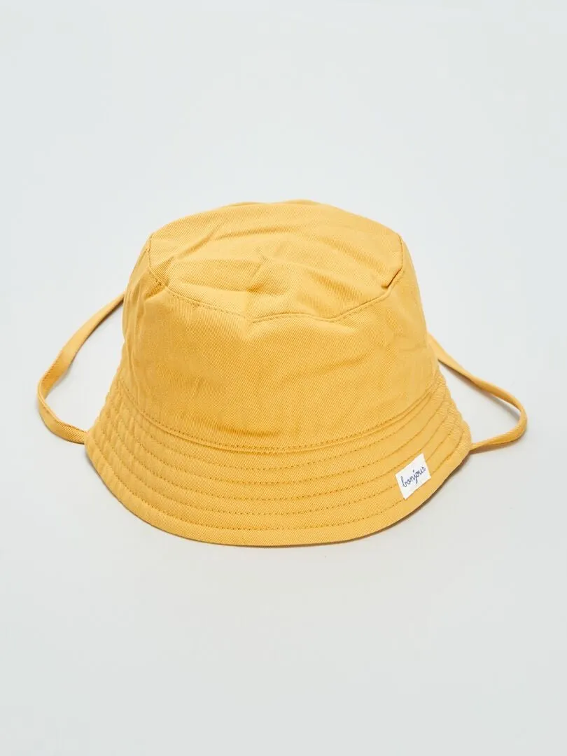 Gorro bucket de tela - AMARILLO