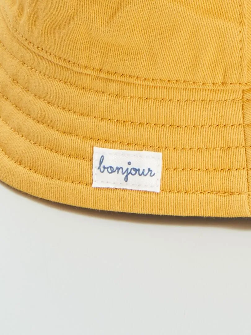 Gorro bucket de tela - AMARILLO