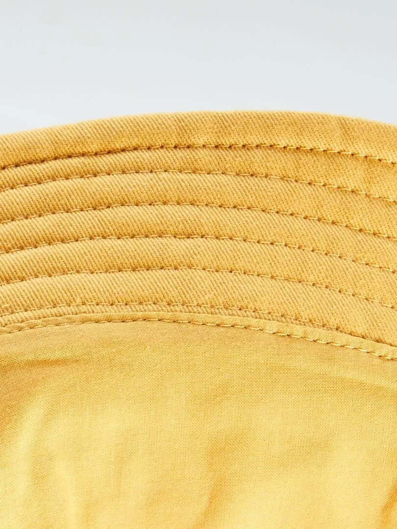 Gorro bucket de tela - AMARILLO