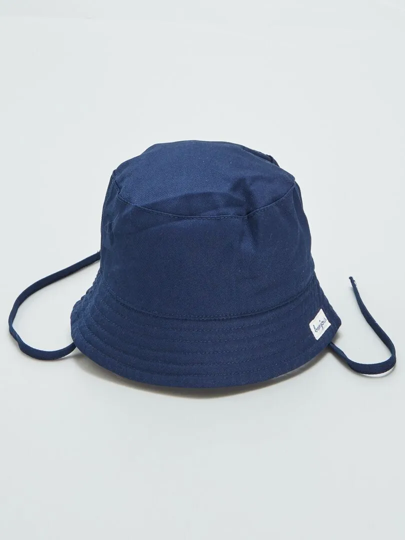 Gorro bucket de tela - NEGRO