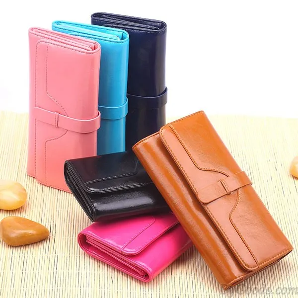 High Quality Leather Long Wallet Clutch 