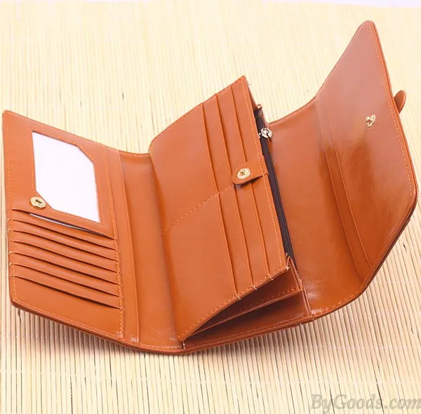 High Quality Leather Long Wallet Clutch 