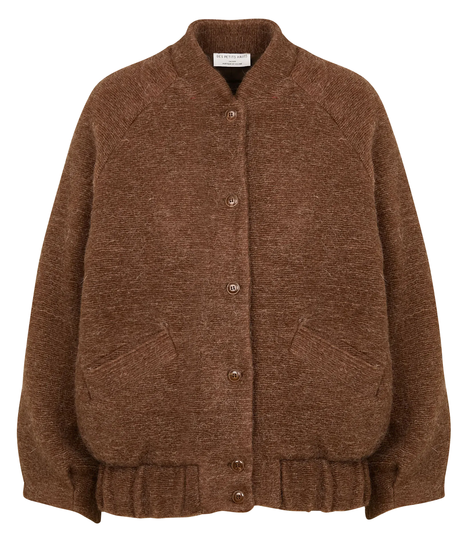 HILDOU - Chaqueta estilo teddy holgada en marron