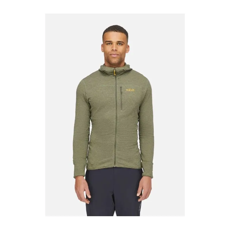 Hombres Rab Ascendor Light Hoody (Light Khaki) forro polar con capucha