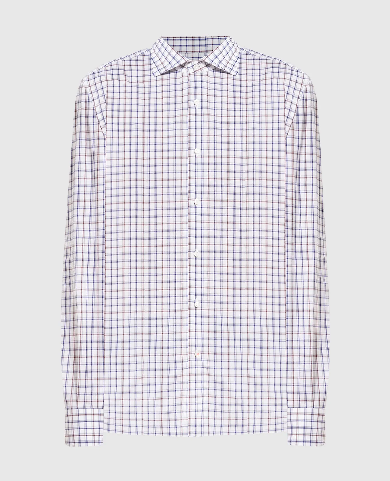 ISAIA White checked shirt