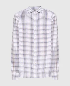 ISAIA White checked shirt