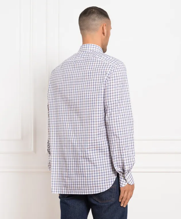 ISAIA White checked shirt