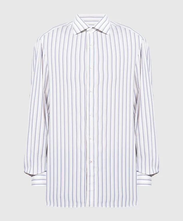 ISAIA White striped shirt