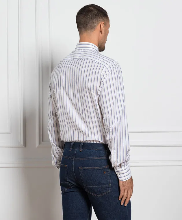 ISAIA White striped shirt