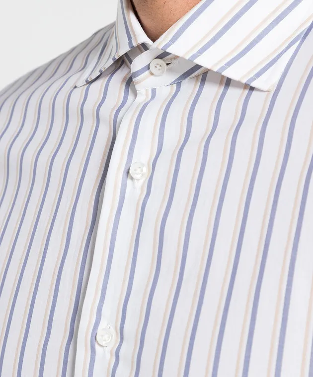 ISAIA White striped shirt