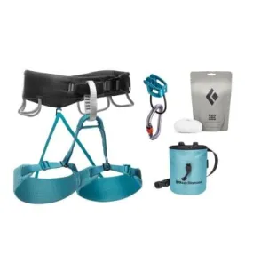 Kit de acantilado para mujer Black Diamond Momentum Harness (Aqua Verde)