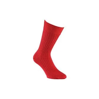 Men's Red Cotton Dress Socks