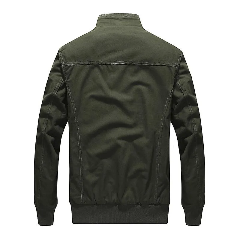 Men's Lightweight Cotton Military Jackets Spring and Autumn Casual Outerwear