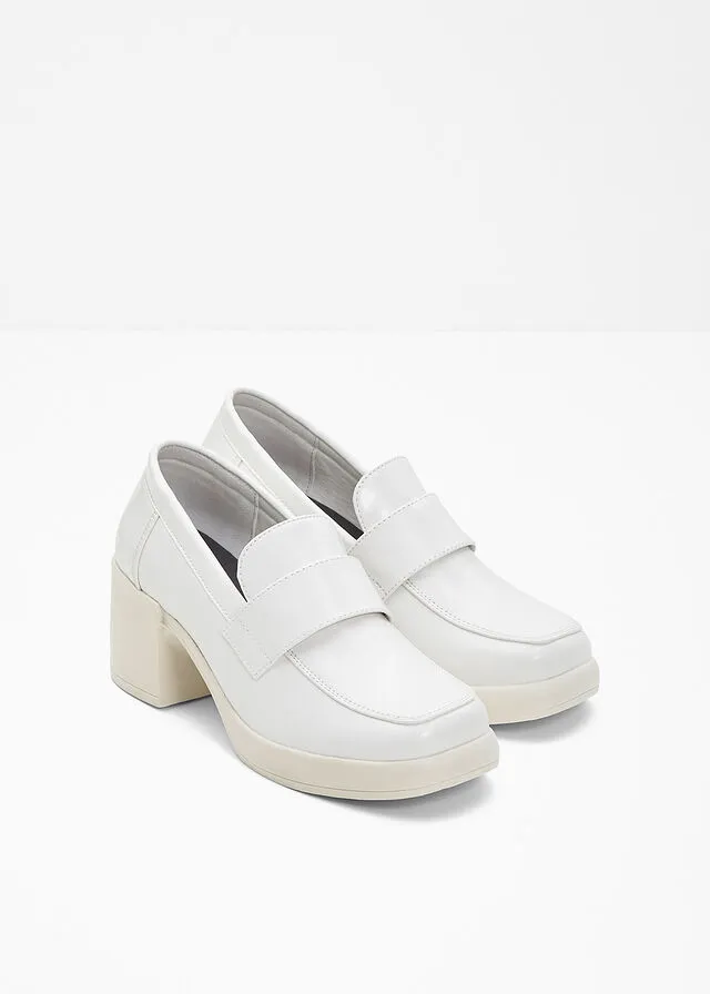 Mocasines Blanco lana