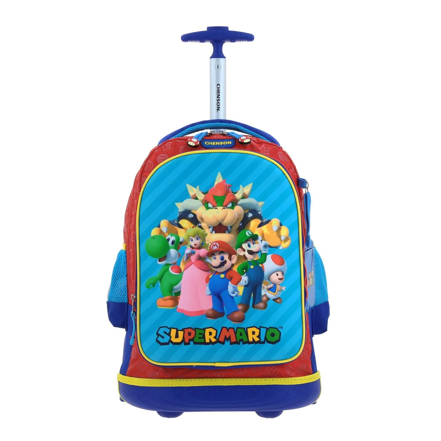 Mochila Con Ruedas Roja Mario Bros Para Nio Chenson Squat