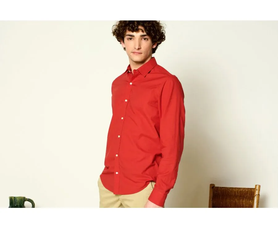 OCHER COTTON LINEN SHIRT  SILBERT