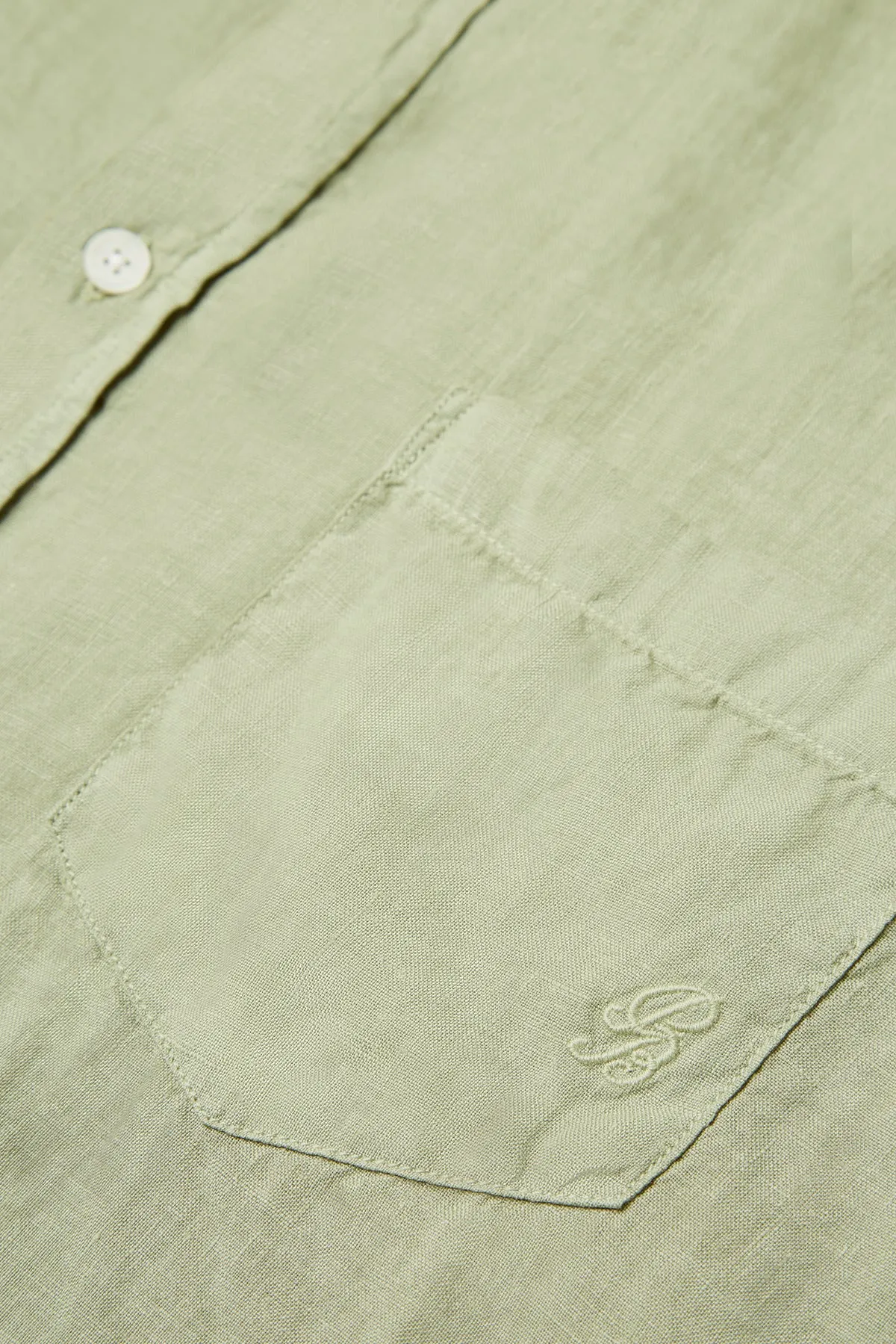 OLIVE LINEN SHIRT