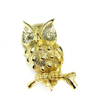 ORIGINALES BROCHES  DE BUHO DORADO