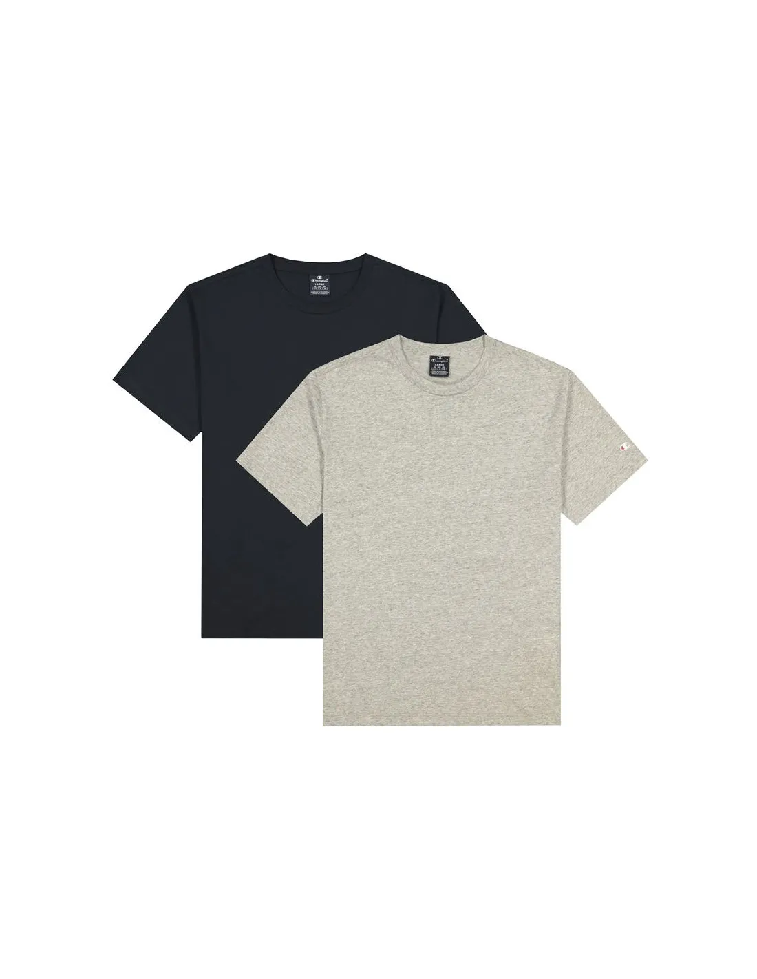 Pack 2 Camisetas Champion Crew-Neck Grey Black