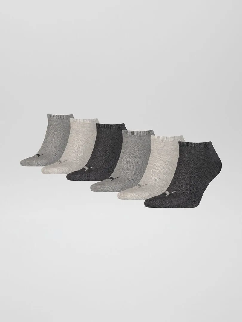 Pack de 6 pares de calcetines unisex 'Puma' - GRIS