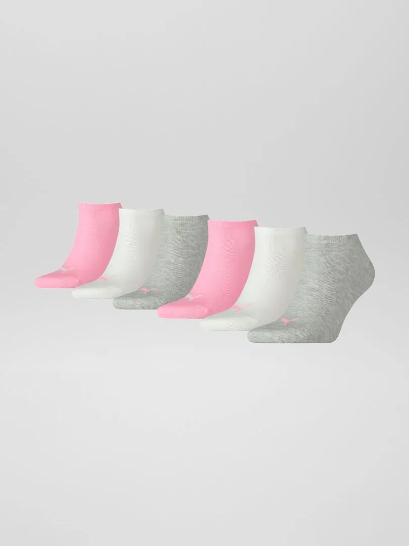 Pack de 6 pares de calcetines unisex 'Puma' - ROSA