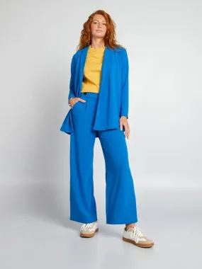 Pantalón ancho de tiro alto 'JDY' - AZUL