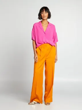 Pantalón ancho liso - NARANJA