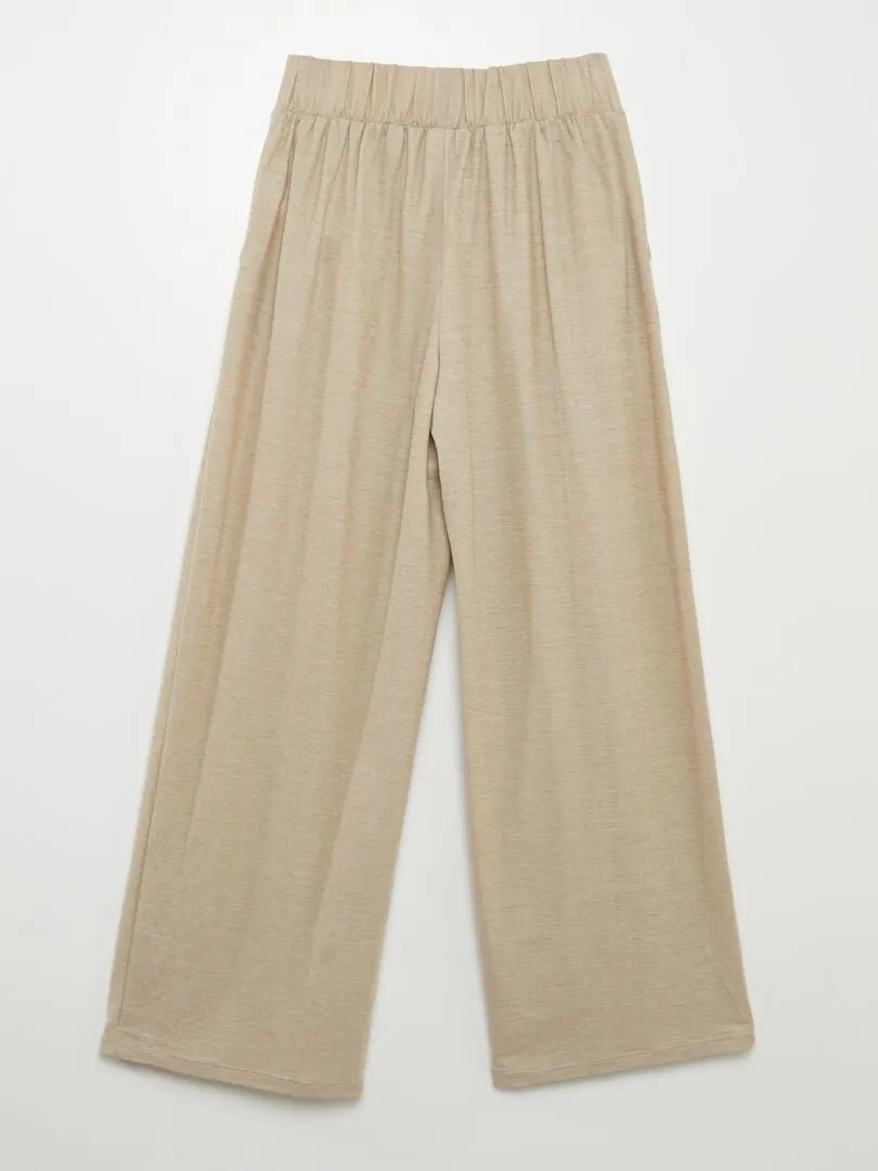 Pantalón ancho 'JDY' - BEIGE