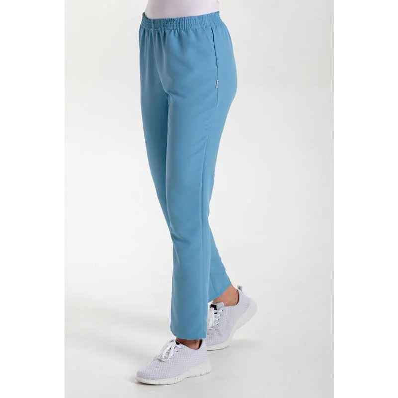 Pantalón de microfibra azul denim con bolsillos - Dyneke