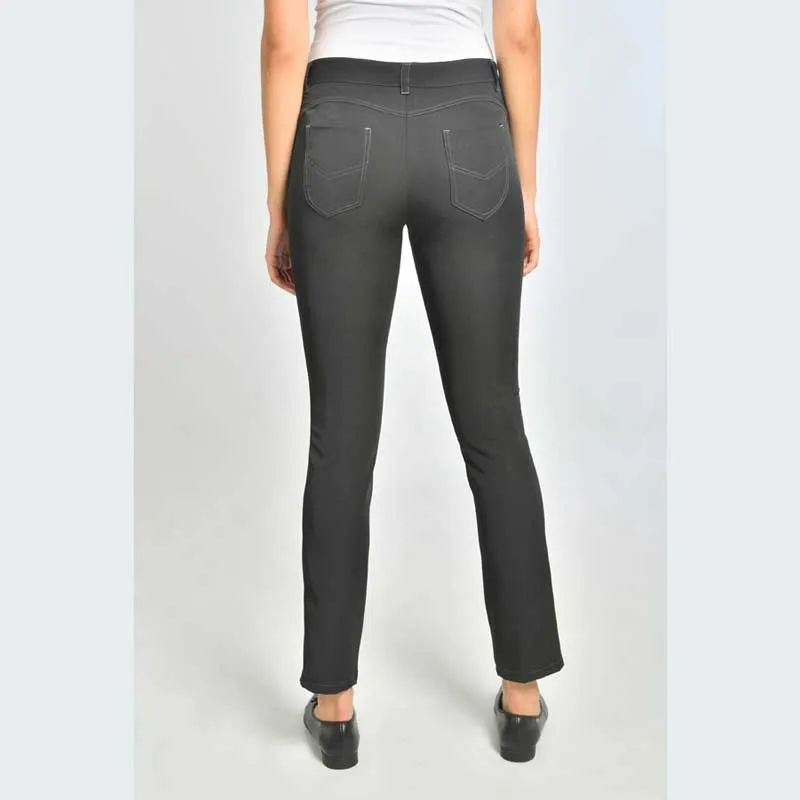 Pantalón de mujer bielástico Push-up negro - Dyneke