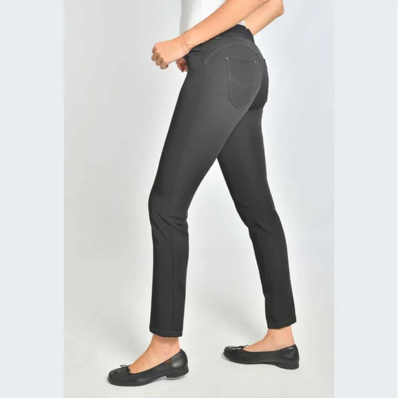 Pantalón de mujer bielástico Push-up negro - Dyneke