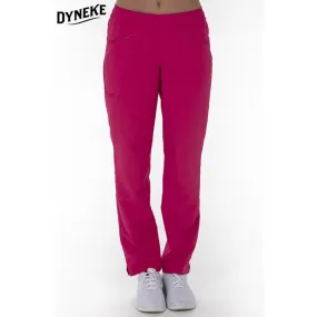 Pantalón multibolsillos fucsia unisex de microfibra con textura - Dyneke