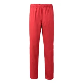 Pantalón pijama laboral con goma rojo coral - Velilla