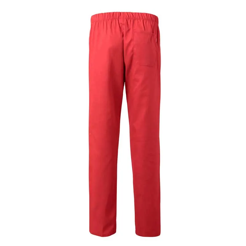 Pantalón pijama laboral con goma rojo coral - Velilla