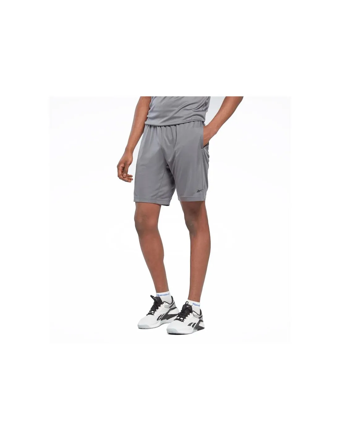 Pantalón Reebok Comm Knit Short Hombre Gris