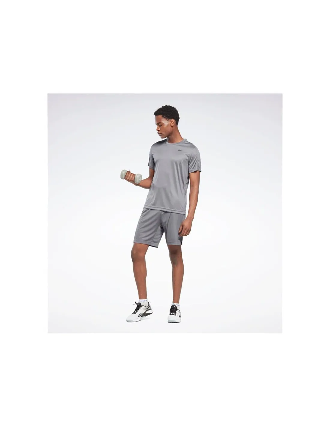 Pantalón Reebok Comm Knit Short Hombre Gris