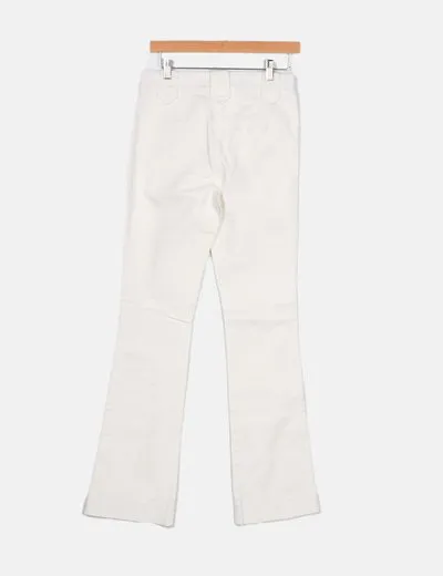 Pedro del Hierro Jeans bootcut blanco botones