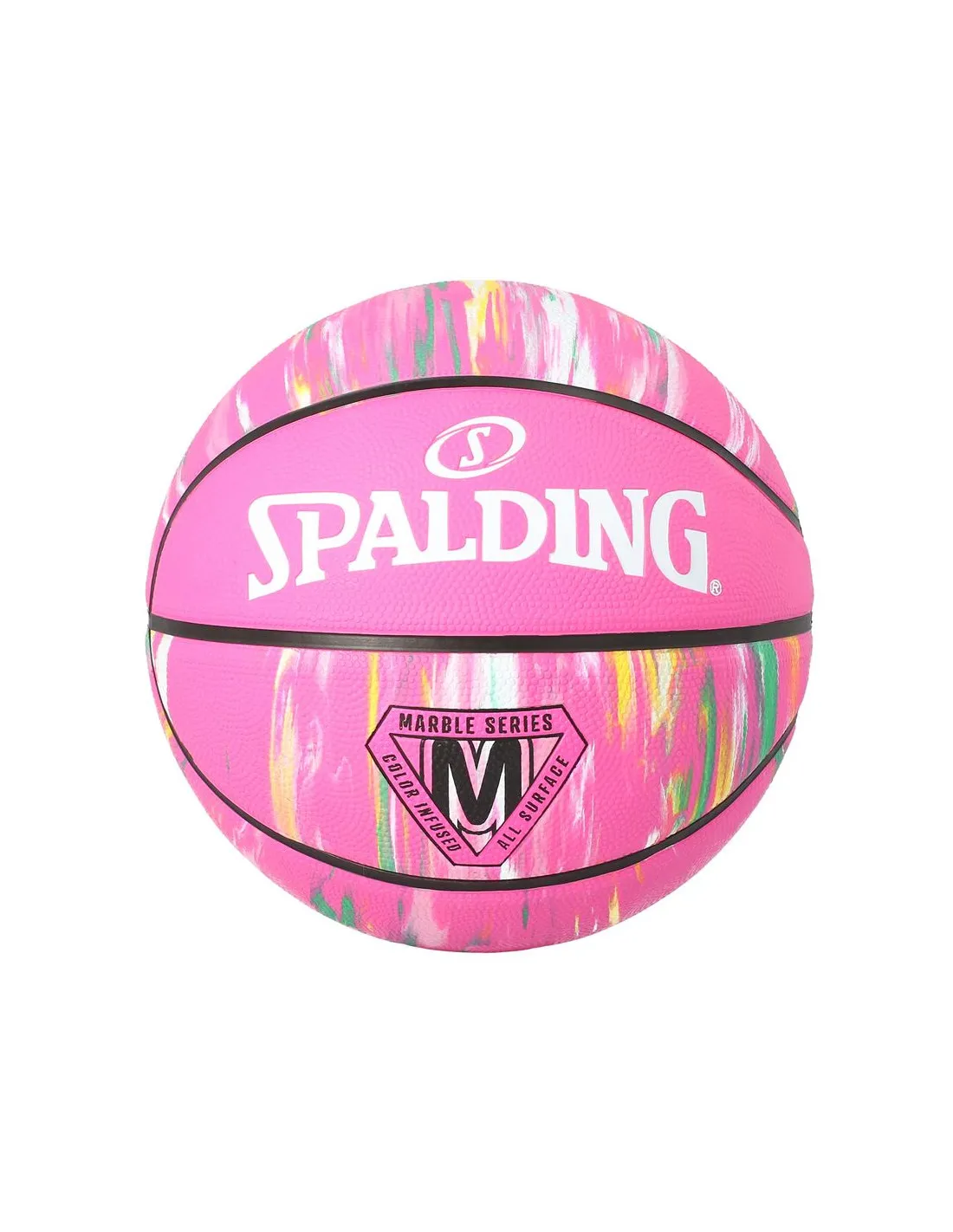 Pelota de Baloncesto Spalding Marble Series Pink Sz6 Rubber