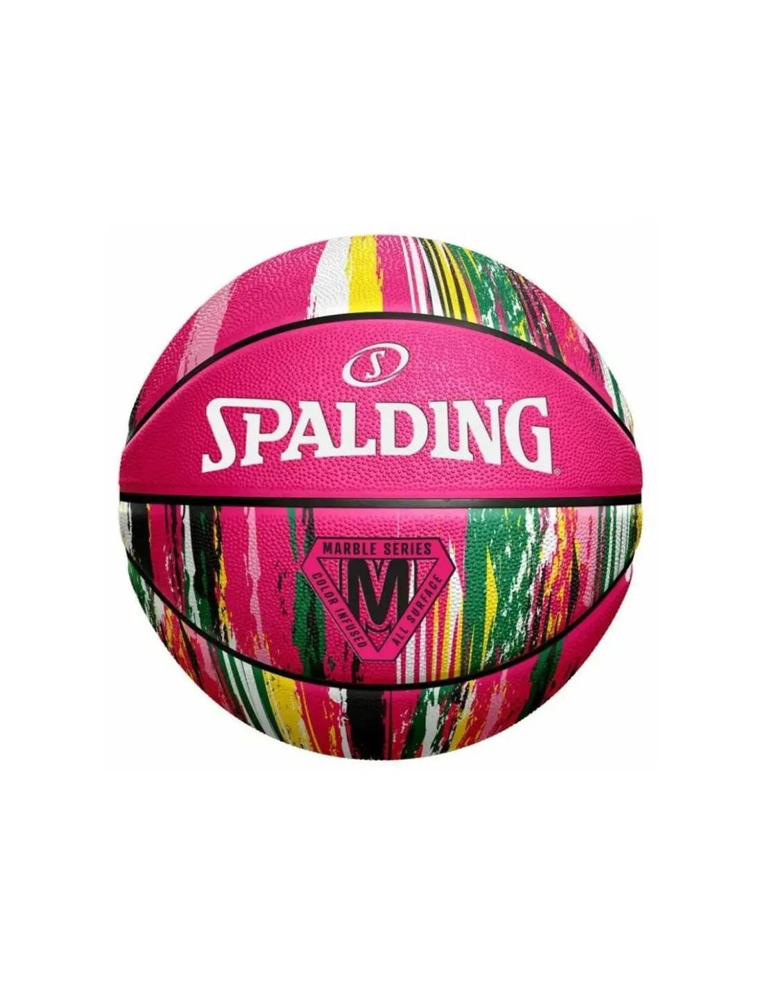 Pelota de Baloncesto Spalding Marble Series Pink Sz6 Rubber