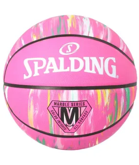 Pelota de Baloncesto Spalding Marble Series Pink Sz6 Rubber