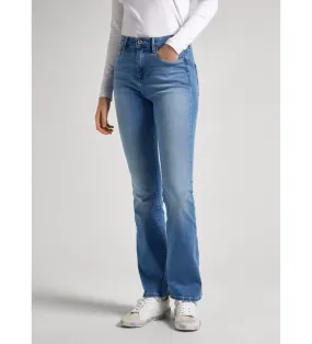 PEPE JEANS JEANS SKINNY FIT FLARE UHW AZUL