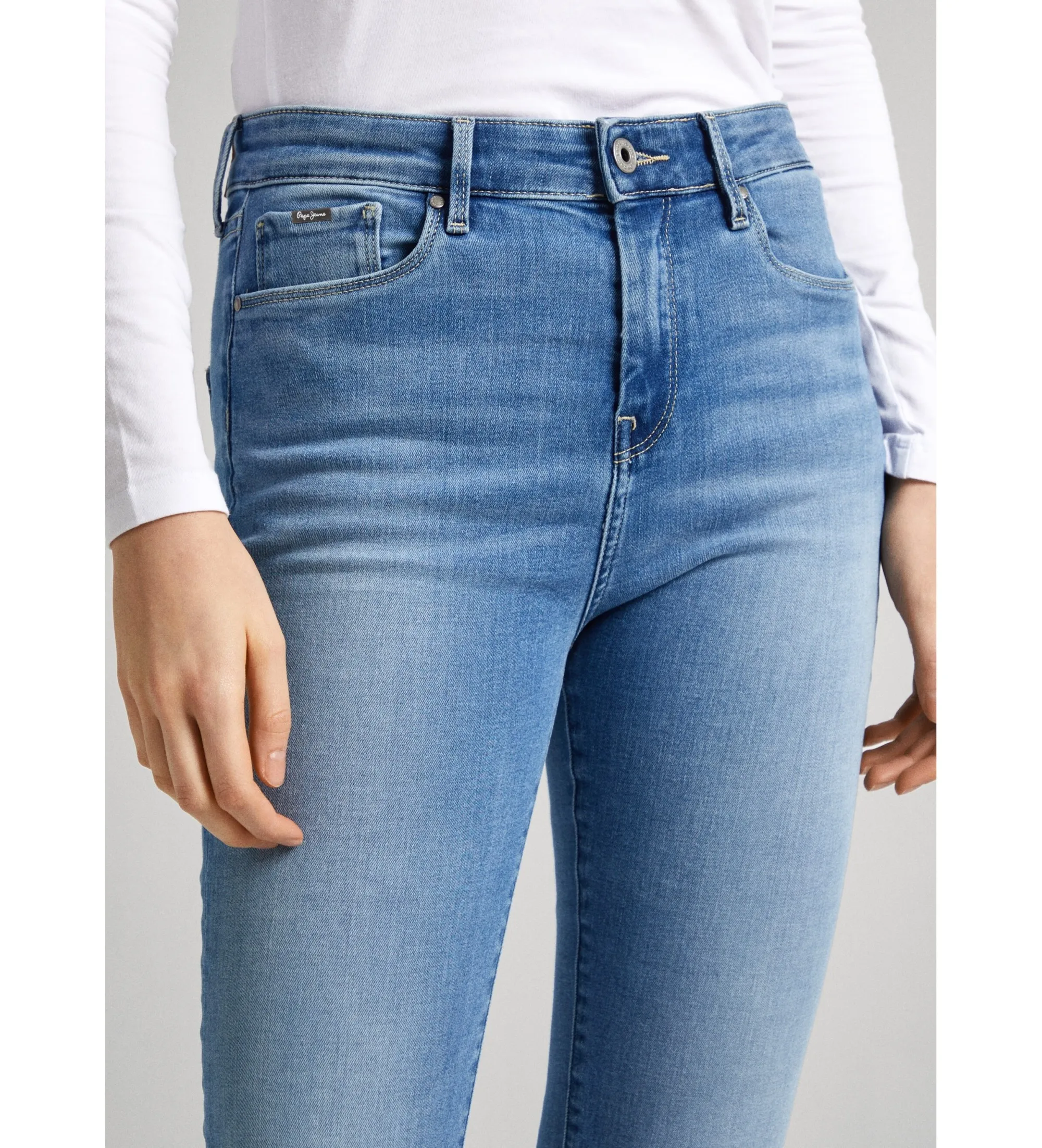 PEPE JEANS JEANS SKINNY FIT FLARE UHW AZUL